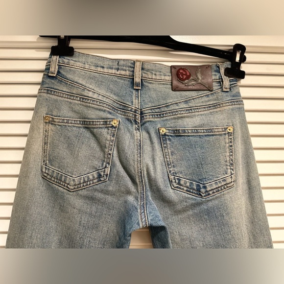 Roberto Cavalli Embroidered Vintage Effect Jeans In Blue, size IT 40. - Picture 13 of 13